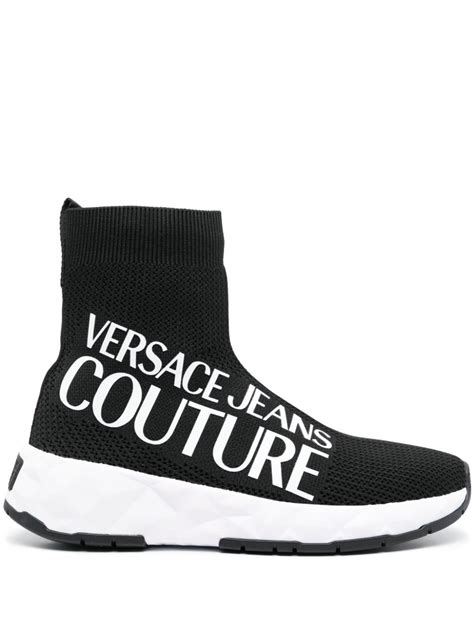 versace jeans logo sock sneakers|sneakers Versace Jeans couture.